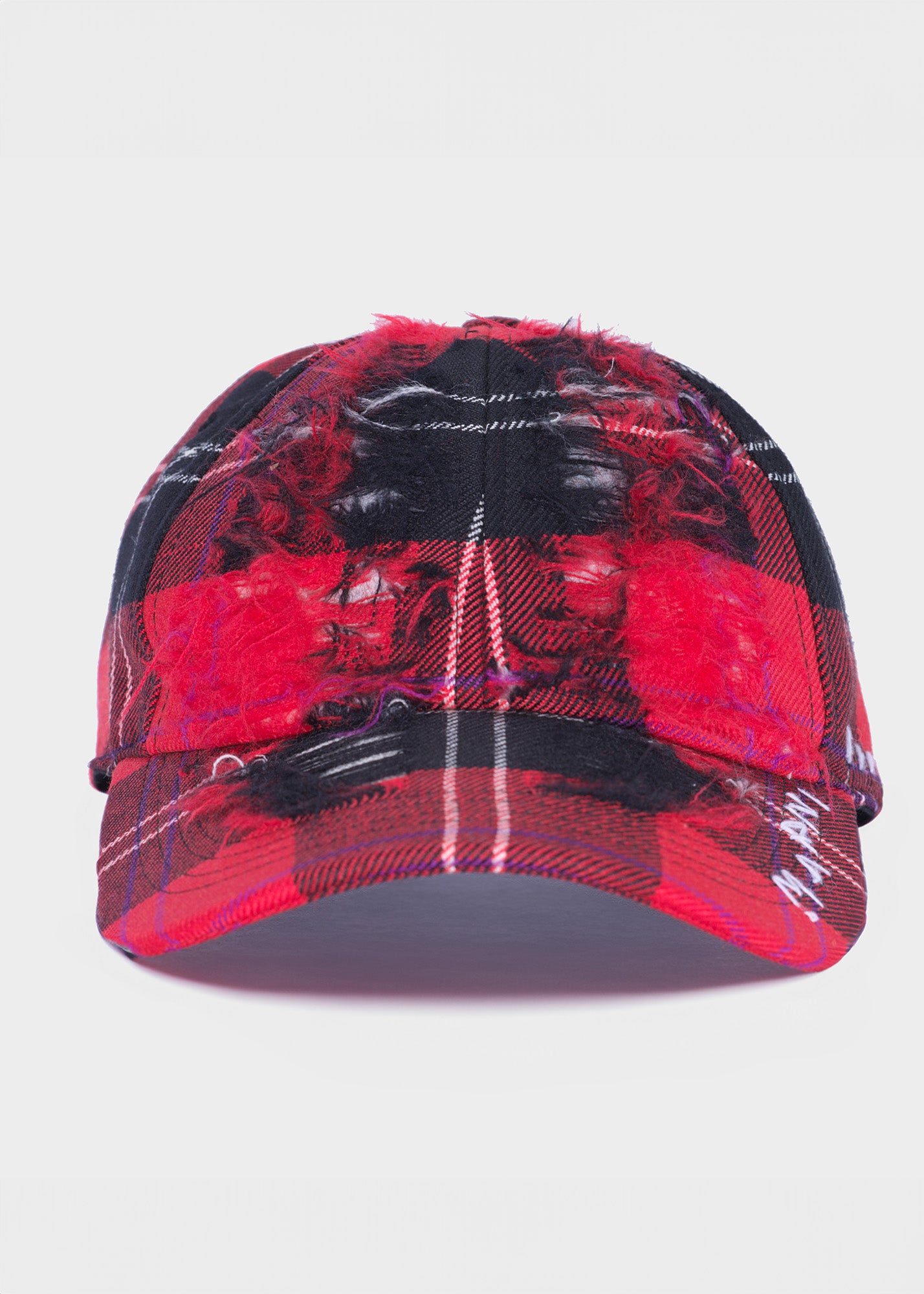 Red and black plaid baseball cap online